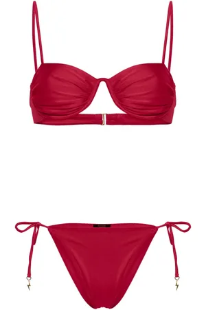 Noire Swimwear Monowire ruched bikini set