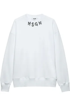 Msgm Logo-print cotton sweatshirt