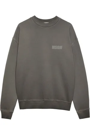 Msgm Logo-print cotton sweatshirt