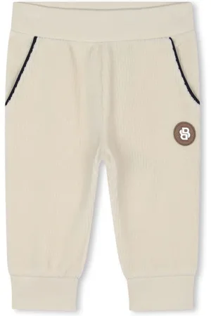 HUGO BOSS Logo-appliqu?? velvet track pants