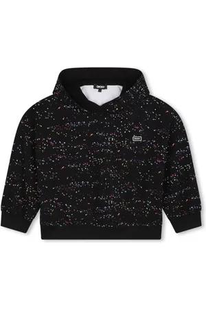 DKNY Logo-patch printed hoodie