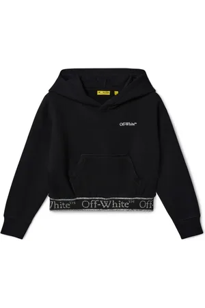 OFF-WHITE Bookish Logo Band cropped hoodie