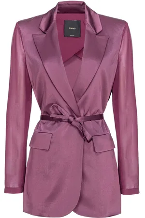 Pinko Belted satin blazer