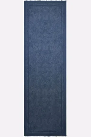 Etro Frayed paisley-print scarf