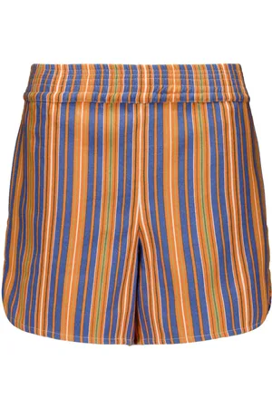 Paula Striped cotton mini shorts