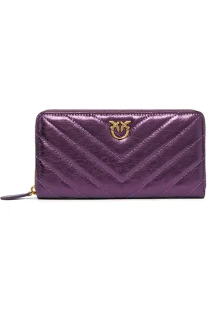 Pinko Ryder chevron leather wallet