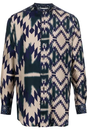 PIERRE-LOUIS MASCIA Geometric-print shirt