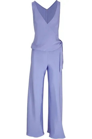 PETER COHEN Side-tie silk jumpsuit