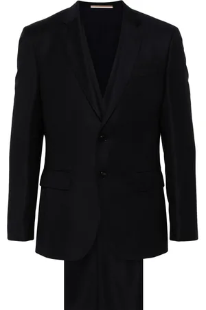 HUGO BOSS Micro-pattern virgin-wool suit