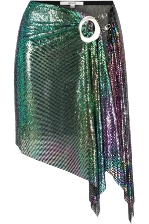 MANURI Sequined asymmetric miniskirt