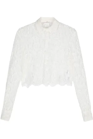 ERMANNO SCERVINO Lace cropped shirt