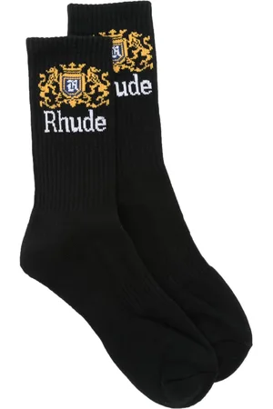 Rhude Jacquard-logo socks