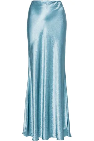 Nanushka Crinkled-finish fluted maxi skirt