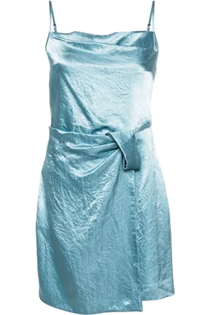 Nanushka Crinkled-finish satin minidress