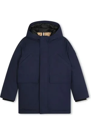 HUGO BOSS Logo-appliqu?? hooded padded coat