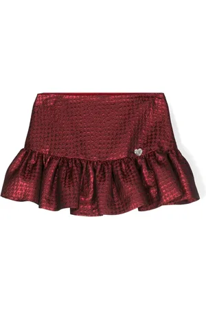 MONNALISA Houndstooth-pattern mini skirt