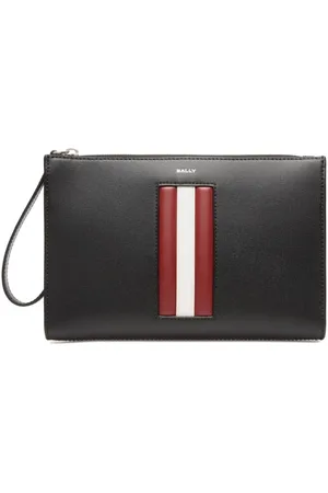Bally Panel-detail leather clutch bag