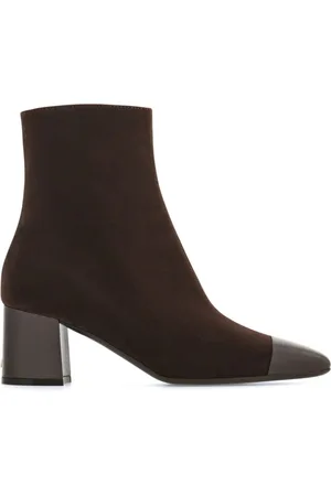 Salvatore Ferragamo Leather-panelled suede ankle boots