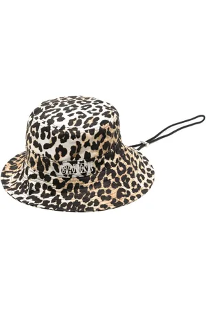 Ganni Leopard-print bucket hat