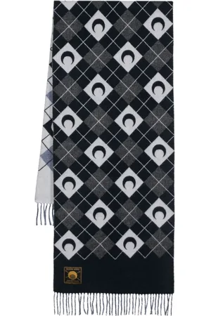 Marine Serre Moonogram argyle-pattern scarf