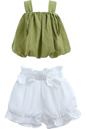 Mimi Tutu Ruffle-detail cotton shorts set