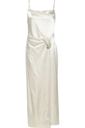 Nanushka Ruched-detailing satin midi dress