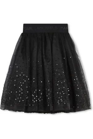 Karl Lagerfeld Sequin-embellished organza skirt