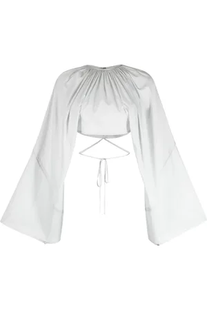 Kiko Kostadinov Gathered-detail cropped blouse