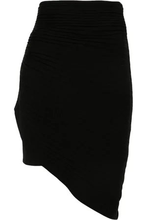 Serafini Asymmetric plissé mini skirt