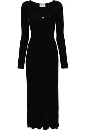 Moschino Ribbed-knit maxi dress
