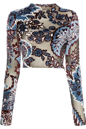 Etro Jacquard velvet top