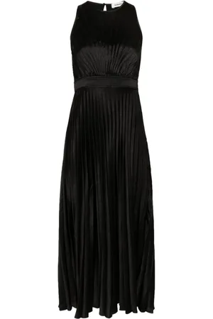 Sandro Pliss??-effect satin dress
