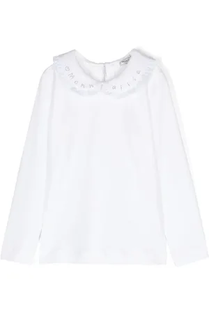MONNALISA Rhinestone-logo T-shirt