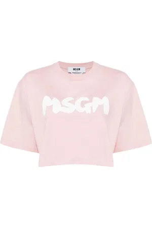 Msgm Printed cropped T-shirt