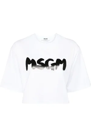 Msgm Printed cropped T-shirt