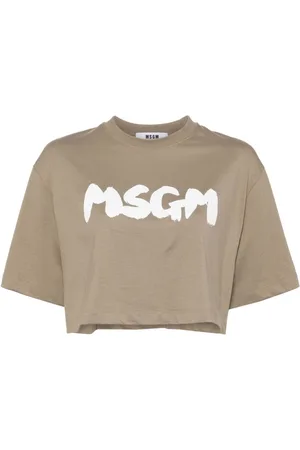 Msgm Printed cropped T-shirt