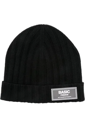 Paolo Pecora Rubberised-logo beanie hat