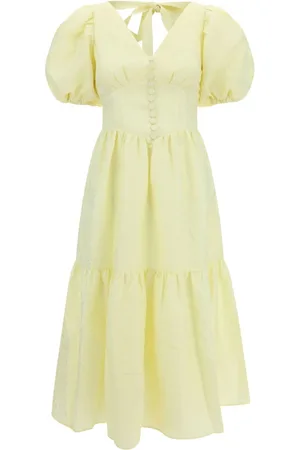 Self-Portrait Puff sleeves mididress
