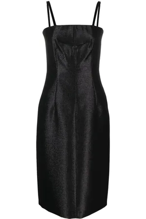 Sportmax Bustier-style metallic-effect dress