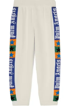 Palm Angels Logo-jacquard knitted track pants