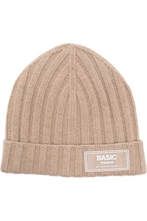 Paolo Pecora Rubberised-logo beanie hat