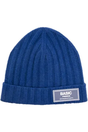 Paolo Pecora Rubberised-logo beanie hat