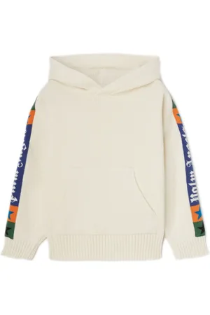Palm Angels Knitted logo-jacquard hoodie