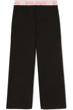 Palm Angels Logo-waistband cotton track pants