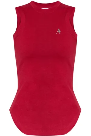 The Attico Logo-plaque stretch top