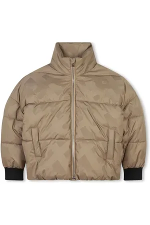 HUGO BOSS Monogram-jacquard puffer jacket