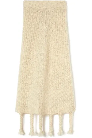 Jil Sander Fringed-hem A-line skirt