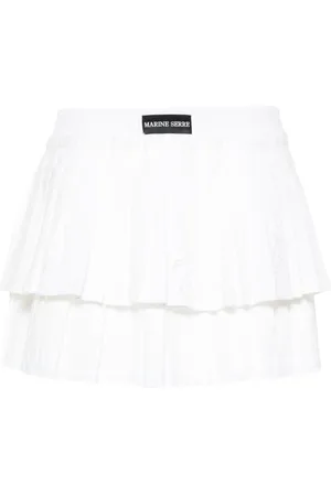 Marine Serre Pleated mini skirt