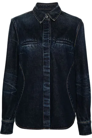 Salvatore Ferragamo Whiskered denim shirt