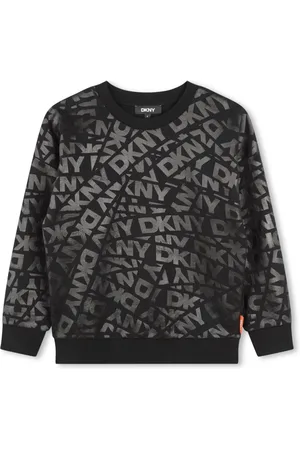 DKNY All-over logo-tape cotton sweatshirt